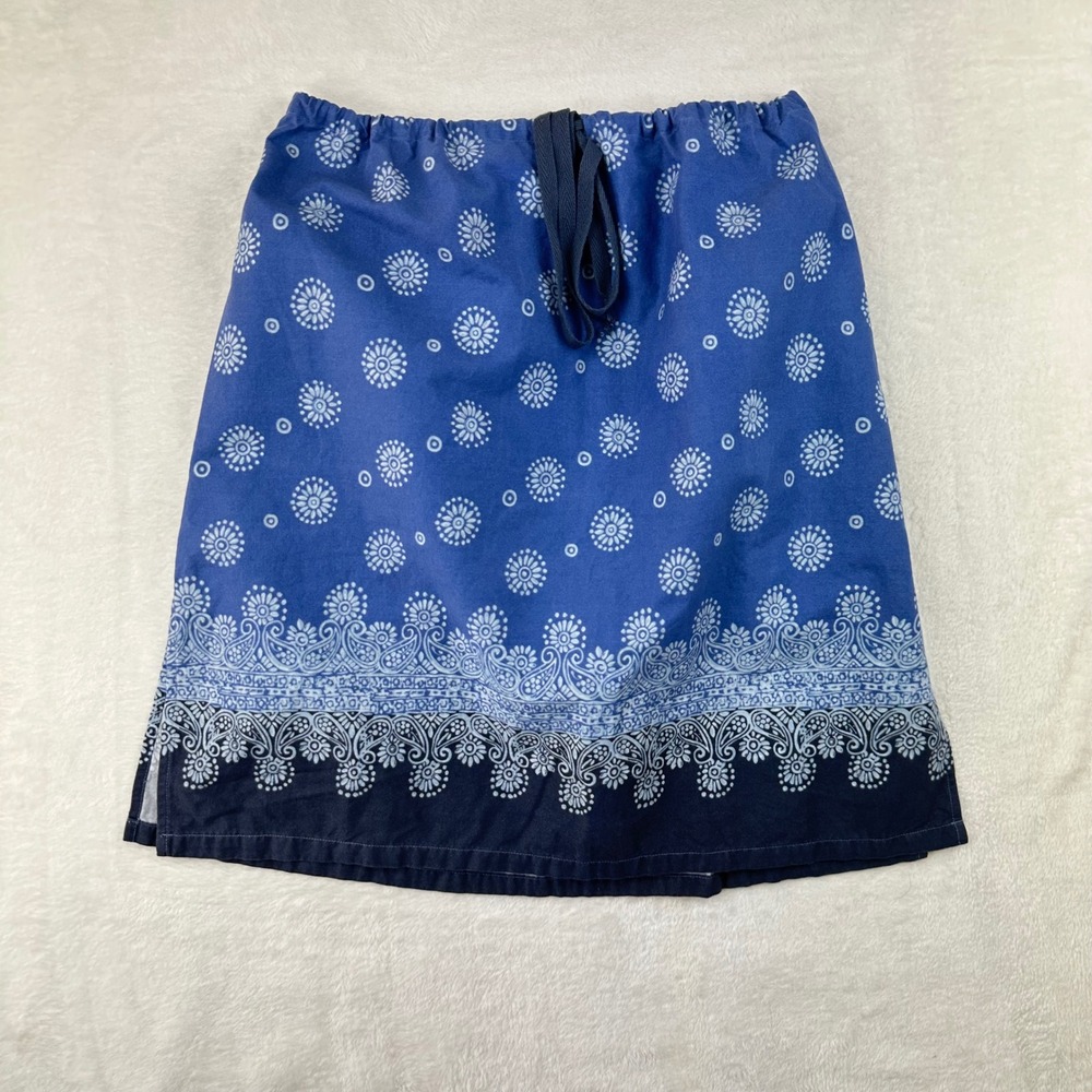 Route 66 Skirt Womens Medium Blue Medallion Floral Paisley Cotton Casual Boho